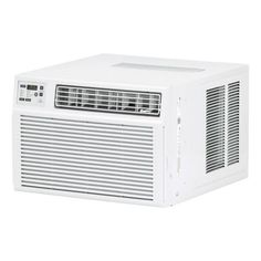 a white air conditioner on a white background