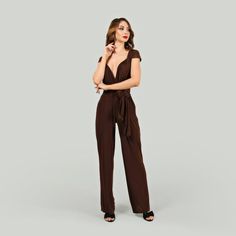 Wedding infinity brown jumpsuit convertible evening for women image 1 Chic Bridesmaid Jumpsuits And Rompers, Elegant Brown Jumpsuits And Rompers For Summer, Elegant Brown Summer Jumpsuits And Rompers, Brown V-neck Jumpsuits And Rompers For Party, Chic Brown Jumpsuits And Rompers For Party, Chic Brown Jumpsuits And Rompers For Night Out, Brown Jumpsuit, Bridesmaids Jumpsuits, Brown Jumpsuits