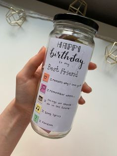 30+ Best & Creative Birthday Gifts For Boyfriend Who Has Everything Gifts For Best Friends Jar, Cute Things To Make Your Bestfriend For Her Birthday, Jar Bday Gifts, Bday Jar Ideas, Crafty Gift Ideas For Best Friend, Note Jar For Best Friend, Best Friend Jar Notes Ideas, Cute Jar Ideas For Best Friend, Jar Letters Ideas