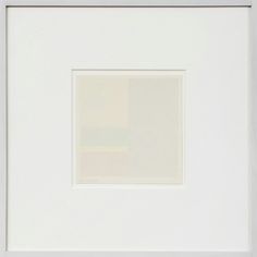 a white frame with a square in the middle and a rectangle at the bottom