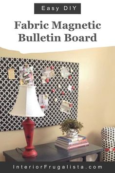 an easy diy fabric magnetic bulletin board