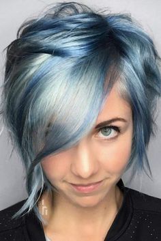 Tapered Haircut, Funky Hairstyles, Ombre Hair Color, Hair Dye Colors, Cool Hair Color, Grey Hair