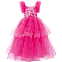 Fuchsia pink Peralta sequin ruffle tulle dress for kid girls from Mimi Tutu. The highlight of this dress is its fuchsia pink sleeveless sequin bodice, adorned with sparkling sequins that catch the light with every movement. The tall ruffle design on the shoulders adds a charming and unique element to the dress, elevating the overall look. The long lightweight tulle skirt in matching fuchsia pink overlays the bodice gracefully. The tulle material lends an ethereal quality to the dress, creating a whimsical and dreamy silhouette. | Mimi Tutu | Peralta Sequin Ruffle Tulle Dress, Fuchsia (Pink, Size 8Y) | Maisonette collects the best children’s products from around the world (unlike Zulily, Etsy, The Tot, Farfetch Kids, Childrensalon, Crate and Kids, Kohls, Wayfair, Buy Buy Baby, Nordstroms, M Sleeveless Pink Tutu Dress For Playtime, Playful Pink Sleeveless Tutu Dress, Pink Sequin Dress For Kids, Pink Tulle Tutu Dress For Dress-up, Ruffle Tulle Dress, Playful Pink Tutu Dress For Dress-up, Tulle Material, Ruffle Design, Sleepwear Dress