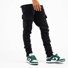 Thrt Rogue Denim Black Cargo Skinny Jeans Washed Black Denim Jeans For Streetwear, Urban Dark Wash Jeans For Streetwear, Black Techwear Jeans With Multiple Pockets, Urban Distressed Cargo Jeans For Fall, Black Jeans With Multiple Pockets For Streetwear, Dark Wash Hip Hop Jeans For Streetwear, Dark Wash Jeans For Hip Hop Streetwear, Fitted Dark Wash Cargo Pants For Streetwear, Urban Distressed Bottoms For Streetwear