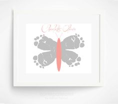 a pink and gray butterfly print with the words gentle paws on it's wings