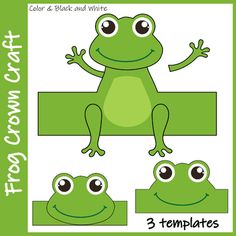 frog cut out with 3 templates