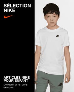 La preuve qu'un classique peut rester tendance. Le t-shirt Nike Sportswear est un incontournable de ta garde-robe hebdomadaire. La question est : quelle couleur choisir ? Avantages:Tissu en coton doux et léger pour un maximum de confort au quotidien.Col côtelé extensible pour un enfilage et un retrait faciles.Logo brodé pour afficher ton amour du Swoosh. T-shirt Nike Sportswear pour ado - Blanc.