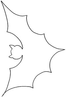 a bat outline on a white background for halloween coloring pages, free printable sheets, and more