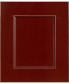 an image of a red square frame on a white background with the bottom panel painted in dark brown