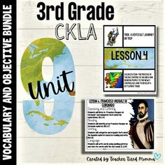 an image of the 3rd grade unit with text and pictures