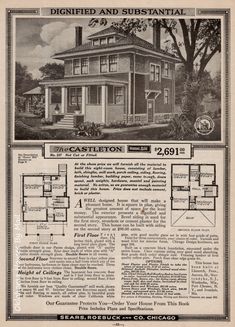 an old house is featured in the catalog