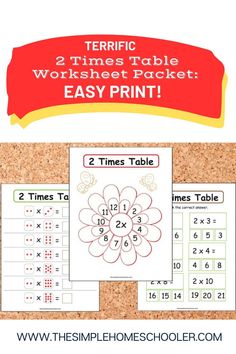 Terrific 2 Times Table Worksheet Packet: Easy Print!