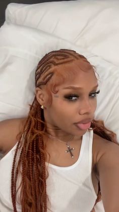 Ginger Braid Hairstyles, Ginger Braided Hairstyles, Ginger Hair Braids, Dlt Malta, African Cornrows, Ginger Knotless Braids, Ginger Knotless, Ginger Braids, Braids Styling