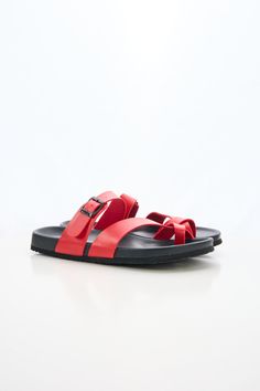 Step into comfort and style with Maibulun Thong Toe Cushioned Footbed Sandals. Designed with a cushioned footbed and thong toe, these sandals provide the perfect blend of support and style. The bold red color adds a pop of color to any outfit, making these sandals a versatile addition to your wardrobe. 0.59" inch heel Slip-on / buckle closure Soft Cushioned footbed Man-made leather upper Man-made lining PU sole Reindeer Headband, Footbed Sandals, Outfit Making, Pop Of Color, Daily Dress, Dress Jewelry, Accessories Necklace, Beautiful Things, Red Color