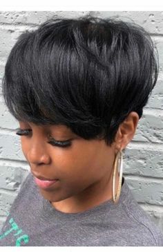 Short Human Hair Wig Sexy Pixie Cut Wig Black Full Wigs Layered Cut for Women US, #AD, ##Women, #Ad, #Layered, #Wigs, #Full Layered Pixie Cut, Black Hair Short Cuts, Short Black Hair, Short Hair Images, Short Hair Pixie Cuts, Short Human Hair Wigs, Short Sassy Hair, Remy Human Hair Wigs, Pixie Cut Wig