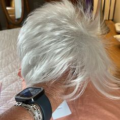 New In Box From Estate Paula Young Wig (Rayne) Silver With Darker Undertones At Scalp! Beautiful! Punky Style! Low Lights For Silver Hair Over 50, Paula Young Hair Pieces, Pre Lit Christmas Tree, Short Grey Hair, Christmas Cactus, Dog Coat, Short Hair Styles Pixie, Gray Hair, Dog Coats