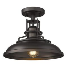 an industrial style ceiling light fixture