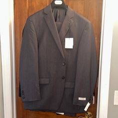 Calvin Klein Gray 2 Piece. New With Tags. Slim Fit. 42 X 36w. Pants Were Never Hemmed. Mens Suits, Blazer Suit, 2 Piece, Calvin Klein, Slim Fit, Man Shop, Tags, Grey, Pants