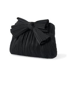 Perfect for a special occasion, we love the versatility of Loeffler Randall's pleated clutch. It's big enough to fit all of your must-haves and is finished with a removable chain strap and a sculptural oversized bow. Team it alongside your favorite party dress for a night out. Bow Clutch, Chain Strap, Night Dress, Night Out, Special Occasion, Party Dress, Chain, Black