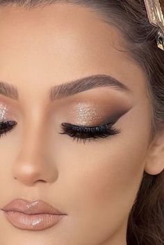 Evening Eye Makeup, Mekap Mata, Wedding Eye Makeup, Glam Wedding Makeup, Wedding Makeup For Brown Eyes, Date Night Makeup, Prom Eye Makeup, Bridal Eye Makeup, Bridal Makeup Natural