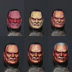 six different heads of the characters from star trek