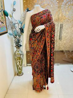 Kashmiri Embroidery Saree, Kashmiri Embroidery, Traditional Outfit