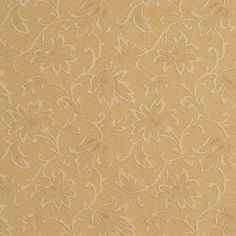 a beige background with white flowers and swirls on the edges, as well as an area for text