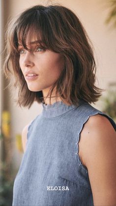 Bob Haircut With Bangs, Long Bob Haircuts, Hair With Bangs, Long Bob Hairstyles, Penteado Cabelo Curto, Short Hair With Bangs, Haircuts With Bangs, Long Hair Cuts, Bobs Haircuts