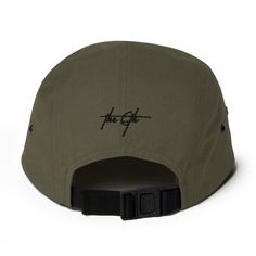 This camper style cap has a low profile and nylon strap clip closure. Comfortable and classic! • 100% cotton • Soft-structured • Five panel • Low profile • Metal eyelets • Nylon strap clip closure Adjustable Functional Snapback Hat For Streetwear, Functional 5-panel Snapback Hat For Streetwear, Adjustable 5-panel Snapback Hat For Skateboarding, Military Style Adjustable Snapback Hat For Outdoor Activities, Military Style Adjustable Snapback Hat For Outdoor, Adjustable Military Snapback Hat For Outdoor Activities, Military Style 5-panel Baseball Cap For Streetwear, Adjustable Military 5-panel Snapback Hat, Adjustable Military Style 5-panel Snapback Hat