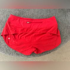 Only Worn A Couple Times But Look Brand New Sped Up Lulu Shorts, Red Gym Bottoms With Built-in Shorts, Stretch Red Shorts With Pockets, Red Stretch Shorts With Pockets, Red Athleisure Shorts For Beach, Red Athleisure Shorts For The Beach, Red Workout Bottoms With Built-in Shorts, Red Workout Bottoms With Pockets, Red Lulu Shorts