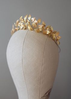 Fae Ball, Greek Crown, Greek Theme, Gold Headpiece Wedding, Queens Wedding, Leaf Headband, Leaf Headpiece, Leaf Crown, Leaves Headband