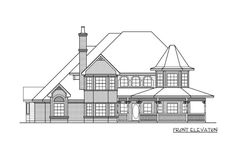 this is the front elevation of these house plans