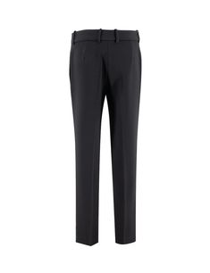 Capri cut cady trousers with concealed side pockets, zip and hook and eye fastening, regular fit. Composition: 53% VI, 47% AC Business Casual Pants With Concealed Front And Tapered Leg, Business Casual Tapered Leg Pants With Concealed Fastening, Formal Straight Silhouette Pants With Belt Loops, Formal Dress Pants With Belt Loops, Formal Bottoms With Belt Loops And Straight Silhouette, Formal Bottoms With Straight Silhouette, Business Dress Pants With Belt Loops And Straight Silhouette, Business Dress Pants With Belt Loops, Formal Tapered Leg Bottoms With Concealed Fastening