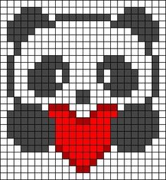 a cross stitch pattern with the face of a cat wearing a hat and holding a red heart