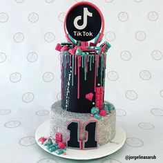 a birthday cake with the number 11 on it