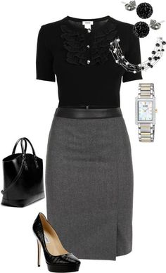 Office Outfits For Ladies, Professional Attire, Outfit Trends, Fashion Hub, Business Outfit, A Skirt