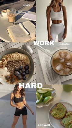 that girl | avacado | workout | gym | aesthetic | healthy | lifestyle | food | iced coffee Daglig Motivation, Fitness Vision Board, Fitness Inspiration Body, Girl Inspiration, Workout Aesthetic, Happy Lifestyle