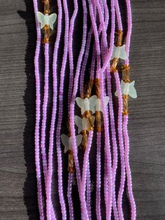 These beads are strung on strong cotton thread(TIE ON). Length 45"-52". They are self adjustable, meaning if the beads are bigger than you, you can take the excess beads off to fit you perfectly. ★ The listed prices are for one strand each. For multiple strands you'll have to indicate from the quantity section in your cart. Uses of Waist beads ★ Cultural and Spiritual Reasons ★Waist beads as ornaments as well as for symbolic adornment, ★ which serves as a sign of wealth, femininity or aristocrac Dark Butterflies, Beaded Necklace Diy, Waist Beads, Belly Chain, A Sign, Diy Necklace, Cotton Thread, Wind Chimes, Body Jewelry