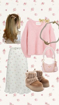 Coquette modest school outfit Modest Outfits Aesthetic, Pink Skirt Outfits, Outfit Ideas Modest, Outfits Coquette, Outfit Coquette