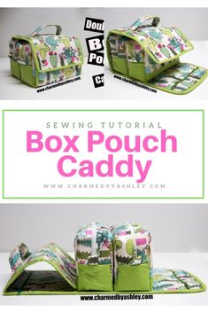 the sewing pattern for this box pouch caddy is easy to sew