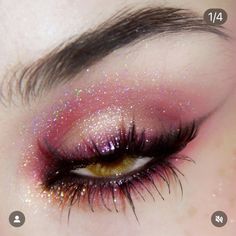 Credit: neocbb Graphic Liners, Brown Contacts, Sparkly Makeup, Cute Eye Makeup, Graphic Makeup