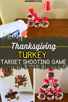 this thanksgiving turkey target shooting game is perfect for the kids to practice their sight recognition skills