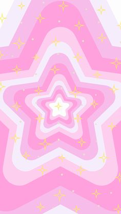 an abstract pink and white background with gold stars on it's center, as if in the form of a star