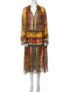 Etro Silk Tent DressYellowFloral PrintPleated & Tassel AccentsLong Sleeve with V-NeckDesigner Fit: Dresses by Etro typically fit true to size. Spring Yellow V-neck Kaftan, Traditional Yellow V-neck Maxi Dress, Silk Long Dress, Silk Dress Long, Designer Gifts, Celine Sunglasses, Vintage Holiday Dress, Sweater Pants, Flat Sneakers