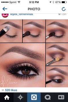 Eye Makeup Brown Smokey, Dramatic Eye Makeup Step By Step, Matte Neutral Eyeshadow Looks, Brown Eye Shadow Makeup Looks, Eye Shadow For Brown Eyes, Amrezy Palette, Brown Eye Shadow, Brown Eye Makeup Tutorial, Natural Smokey Eye