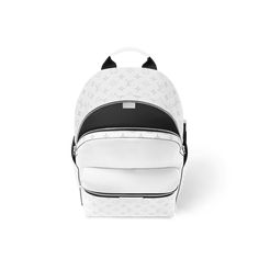 LOUIS VUITTON® - Discovery Backpack - White Tablet Computer, Louis Vuitton Official, Short Trip, S Signature, Shades Of White, Everyday Essentials, Monogram Canvas, Cowhide Leather, Everyday Essentials Products