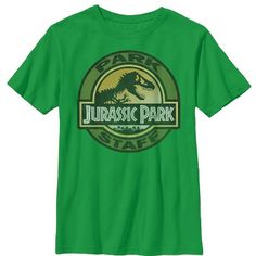 You may not make it out of Jurassic Park in one piece, but at least you got the awesome Jurassic Park Staff Badge T-Shirt for your visit! Dress sharp (did someone say something about sharp teeth!?) with an awesome dinosaur shirt inspired by your favorite T. Rex movie. Dinosaur Shirt, Sharp Teeth, Boy Tees, Slim Fit Shorts, Say Something, Jurassic Park, Kelly Green, T Rex, The Park