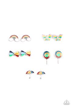 Colorful earrings in assorted shapes and colors. Painted in multicolored finishes, this colorful frame features pairs of umbrellas.

Sold as one pair of post earrings. Paparazzi Accessories Jewelry, Colorful Umbrellas, Colorful Frames, Earring Kit, Rainbow Theme, Kids Earrings, Rainbow Earrings, Paparazzi Accessories, Colorful Earrings