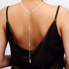 New! Simulated Pearls On Elastic Wire Fall Down Back With Body Chain Necklace. This Necklace Goes Over Your Head; No Clasp. Tassel Is 10” Long. Delicate Chain Pearl Necklace For Party, Pearl Drop Chain Necklace For Party, Chic Drop Necklace For Parties, Pearl Drop Necklaces For Party, Formal Backdrop Necklace With Clavicle Chain, Formal Drop Chain Necklace, Elegant Chain Drop Necklace For Parties, Pearl Drop Party Necklace, Pearl Chain Dangle Backdrop Necklace