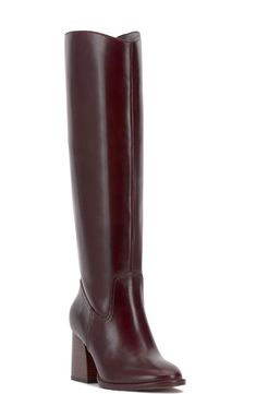 Dark Brown Knee High Boots, Feminine Modesty, Burgundy Knee High Boots, Square Toed Boots, Red Knee High Boots, Mom Clothes, Knee High Boots Dress, Burgundy Boots, Trendy Shoes Sneakers